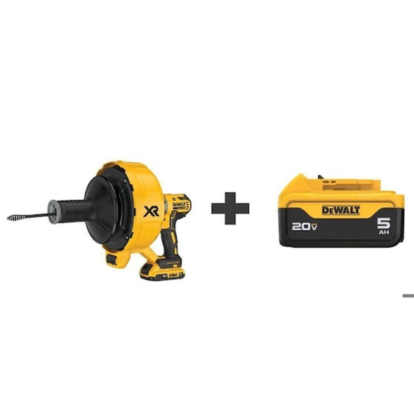 Dewalt DCD200D1/DCB205 Drain Snake 20V MAX, 50 ft