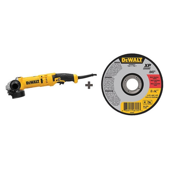 Dewalt DWE43115/DWA8951F Angle Grinder, 4-1/2" Wheel Dia., 120VAC