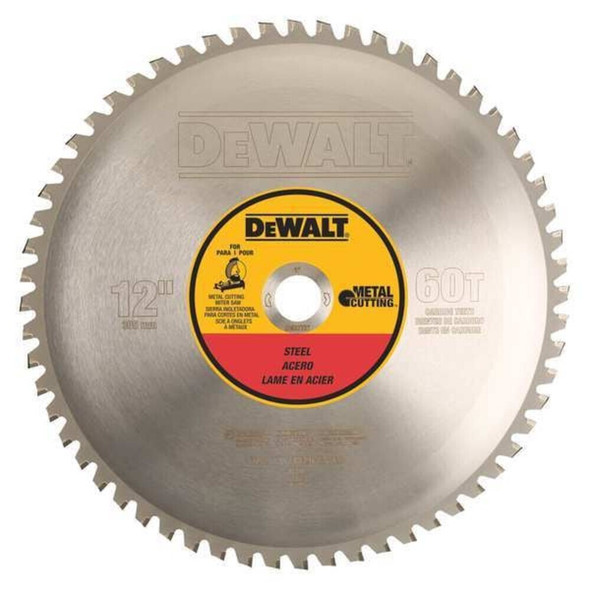 Dewalt DWA7737 12" 60T Heavy Gauge Ferrous Metal Cutting 1" Arbor