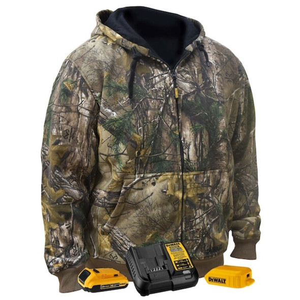 Dewalt DCHJ074D1-L Men's DEWALT(R) Htd Jck Camo Fleece Kitted Large, Heats Up to 7 hr. , 20