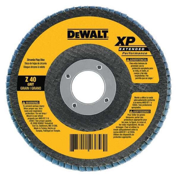Dewalt DW8361 5" x 7/8" 40g type 27 HP flap disc