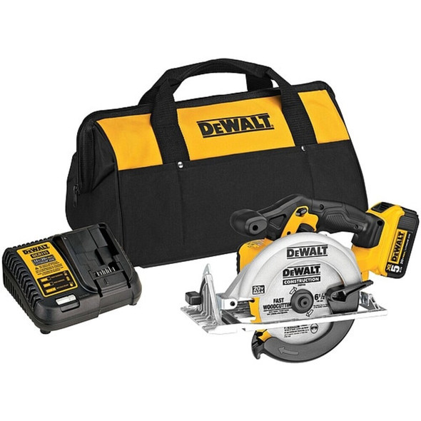 Dewalt DCS391P1 Circular Saw Kit, 6.5 in Dia, 5150 RPM
