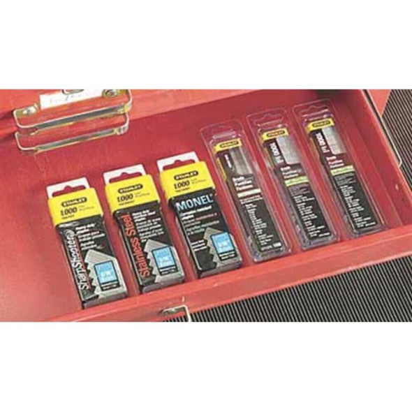 Stanley TRA704-5C Heavy Duty Staples, 24 ga, Narrow Crown, 1/4 in Leg L, Steel, 5000 PK