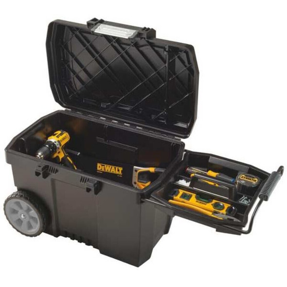 Dewalt DWST33090 Rolling Contractor Chest, Plastic, Black, 24 in W x 16 in D x 16-1/2 in H