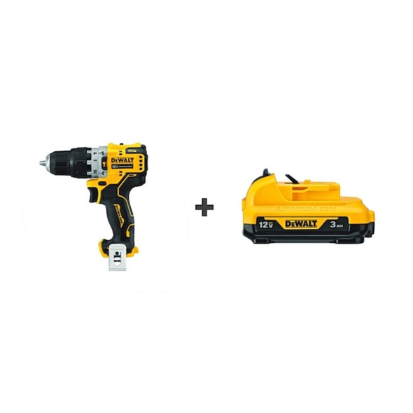 Dewalt DCD706B/DCB124 Cordless Hammerdrill, 12.0V, Chuck 3/8"W/B