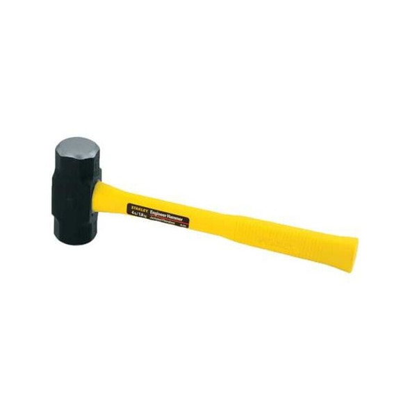 Stanley 56-204 4 lb Engineers Hammer, 14 in L Jacketed Fiberglass Handle, Steel Head