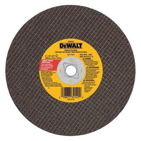 Dewalt DW3531 8" x 1/8" x 5/8"-diamond drive metal cutting blade