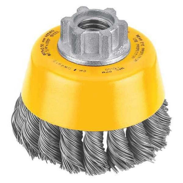 Dewalt DW4910S 3" x 5/8"-11 HP .020 Carbon Knot Wire Cup Brush
