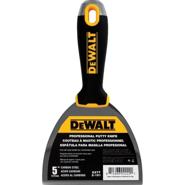 Dewalt DXTT-2-151 Putty Knife, CS, Soft Grip Handle, 5"