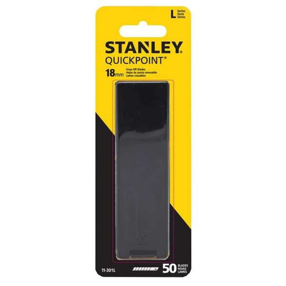 Stanley 11-301L Snap-off Utility Blade, 18mm W, PK50