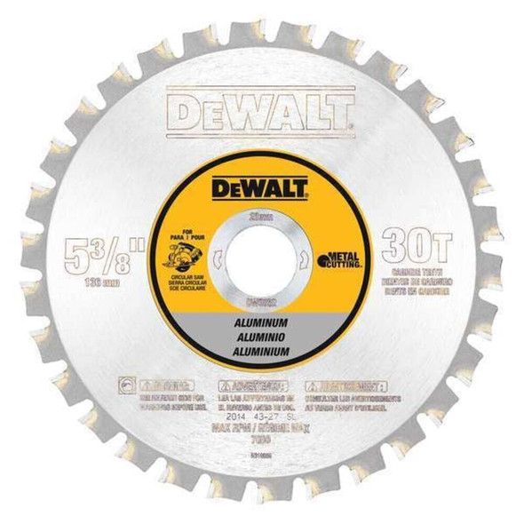 Dewalt DW9052 5-3/8" 30T Aluminum Cutting Saw Blade 20mm Arbor