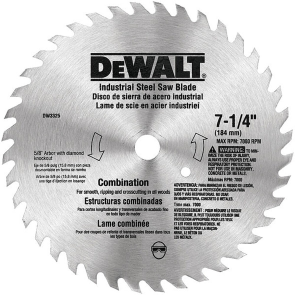 Dewalt DW3325 7 1/4" 40T Steel Combo Blade