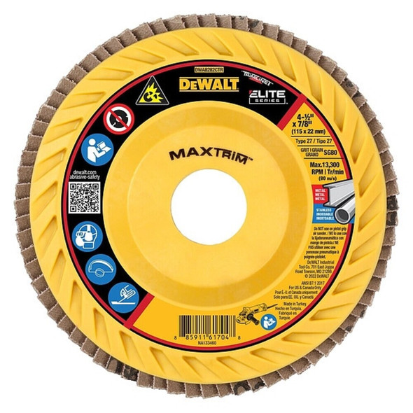 Dewalt DWA8282CTR XP(TM) Ceramic MAXTRIM Trimmable Flap Disc