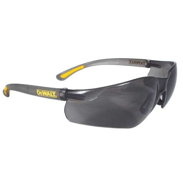 Dewalt DPG52-2 Contractor Pro, Safety Glasses, Anti-Scratch, Gray Lens, Gray, Yellow Frame, Frameless