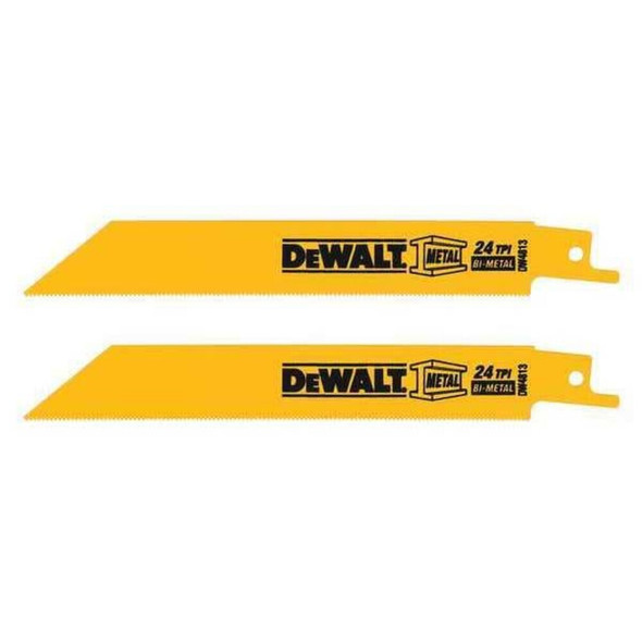 Dewalt DW4813-2 6" 24 TPI Straight Back Bi-Metal Reciprocating Blade (2 pack)