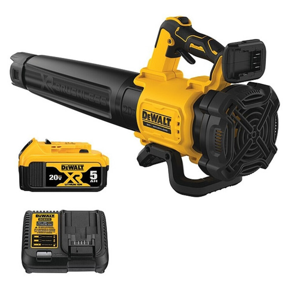 Dewalt DCBL722P1 20V MAX XR(R) Battery Powered Handheld Leaf Blower Kit, 450 cfm, 125 mph, Battery Included, 5.4 lb