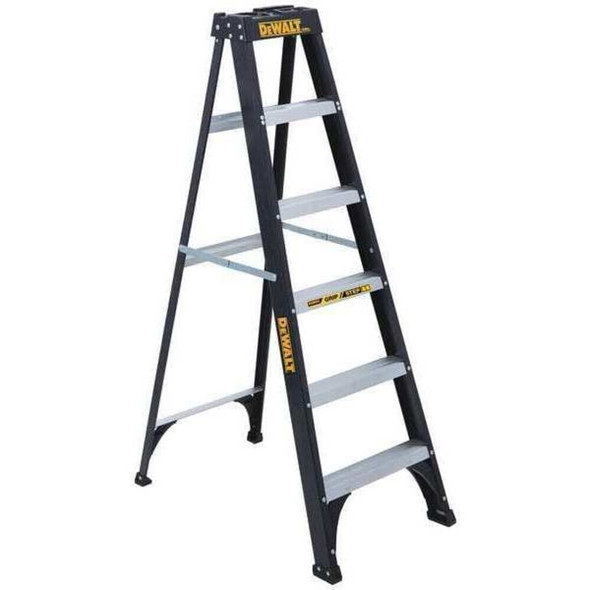 Dewalt DXL3110-06 6 ft Fiberglass Stepladder, 250 lb Capacity