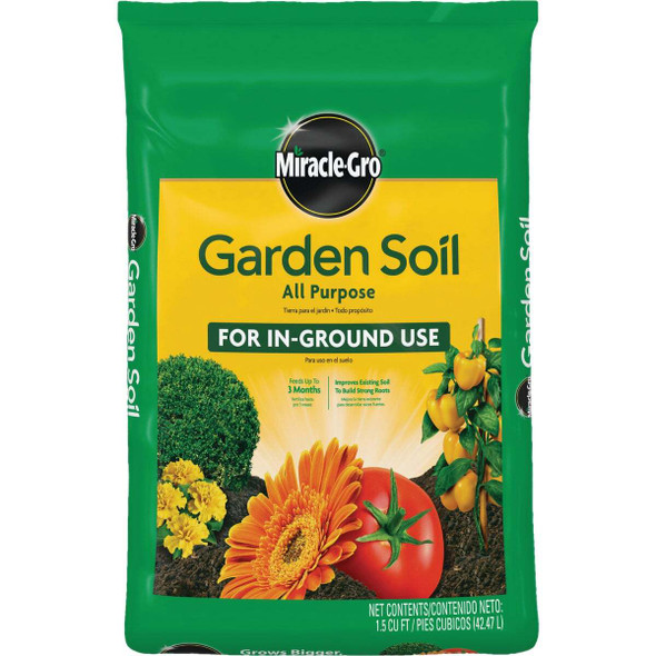 Miracle-Gro 1.5 Cu. Ft. All Purpose Garden Soil for In-Ground Use 70359500