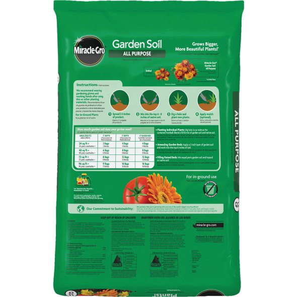 Miracle-Gro 1.5 Cu. Ft. All Purpose Garden Soil for In-Ground Use 70359500 701028