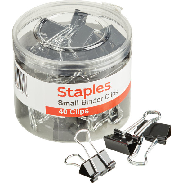 Staples 0.75 In. Small Binder Clips (40-Pack) 831594