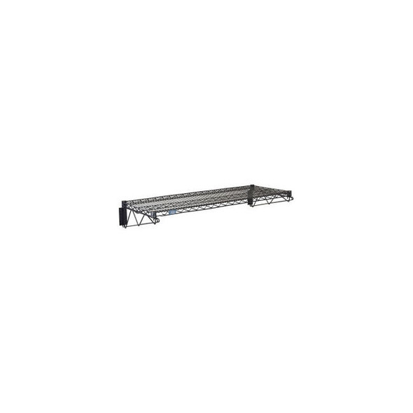 Nexel Black Epoxy Fixed Wall Mount Shelving Starter 42""W x 24""D