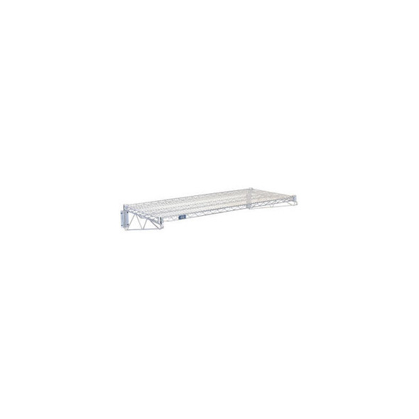 Nexel Chrome Fixed Wall Mount Shelving Starter 72""W x 12""D