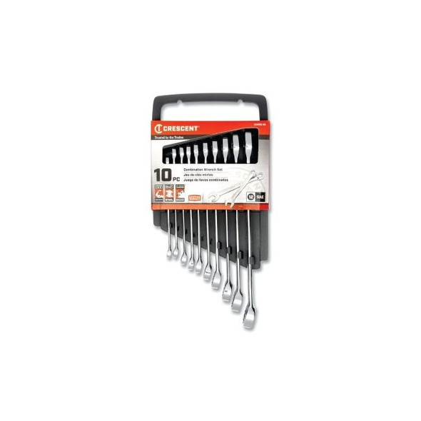 10 Piece Combination Wrench Set, 12 Point, Alloy Steel