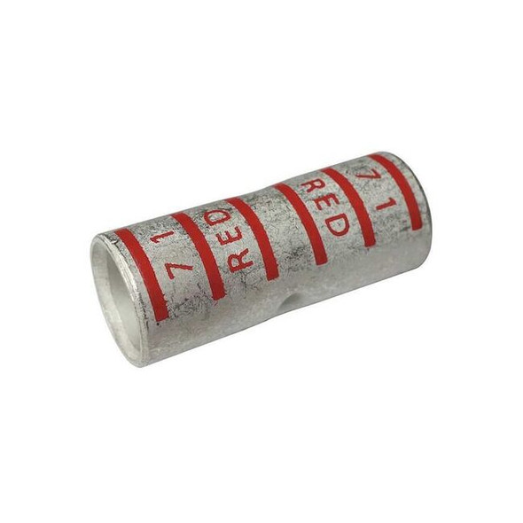 Crimp Wire Connector, 350 kcmil Max, Red, None Insulation, 600 V