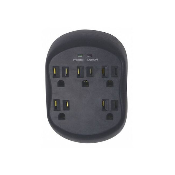 Plug Adapter, Surge, 5-15P, Black (Formerly PowerFirst)