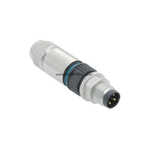 Harting M8 Circular Connector,3 Poles,4 A 21021511305