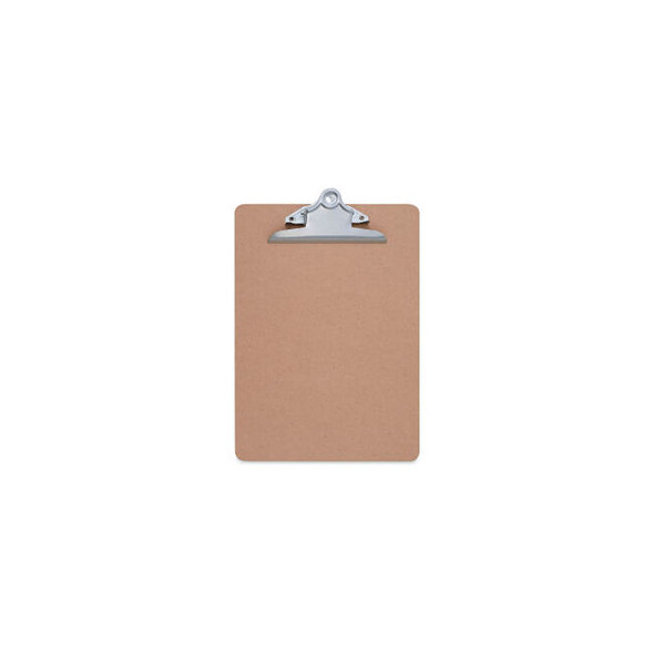 Universal Hardboard Clipboard 1.25"" Clip Capacity Holds 8.5 x 11 Sheets Brown