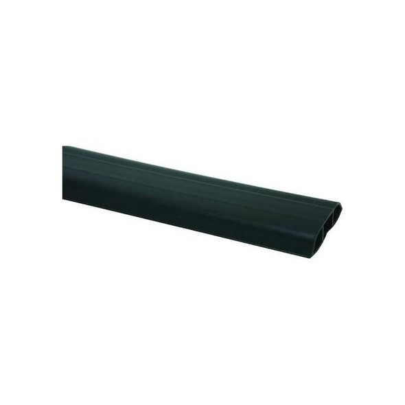 Cable Protector, 3/4 in H, 25 ft L, 3 in W, 1 Channel, PVC, Black