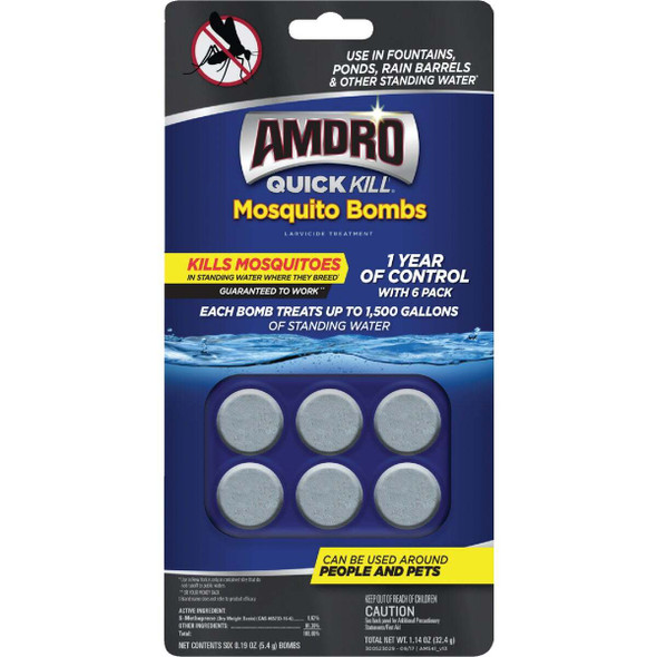 Amdro Quick Kill Ready To Use Tablet Mosquito Bombs, (6-Pack) 100530552