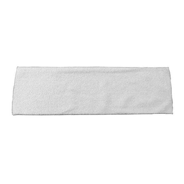 18 in L Flat Floor Pad, 16 oz Dry Wt, White, Microfiber, PK50