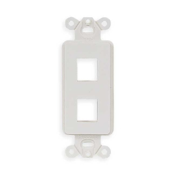 Hubbell Premise Wiring Outlet Frame,2 Port,94V Rated Material NS612W