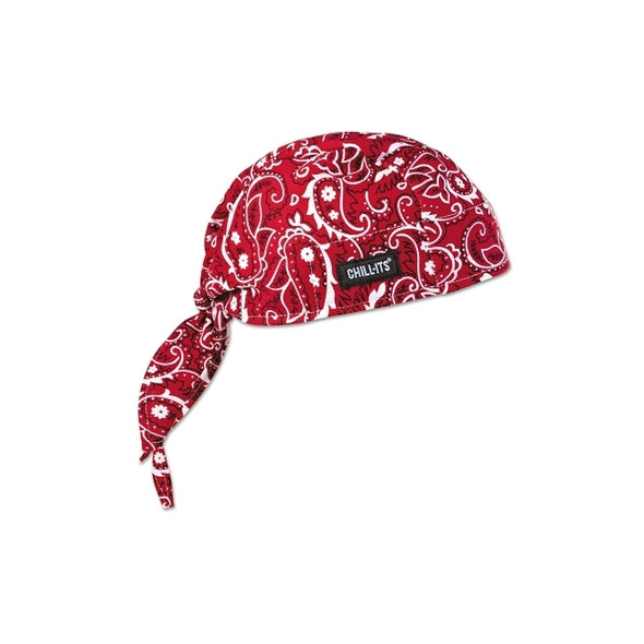 Chill-Its 6615 High-Performance Dew Rags, 6 in X 20 in, Red Western Pack of 6
