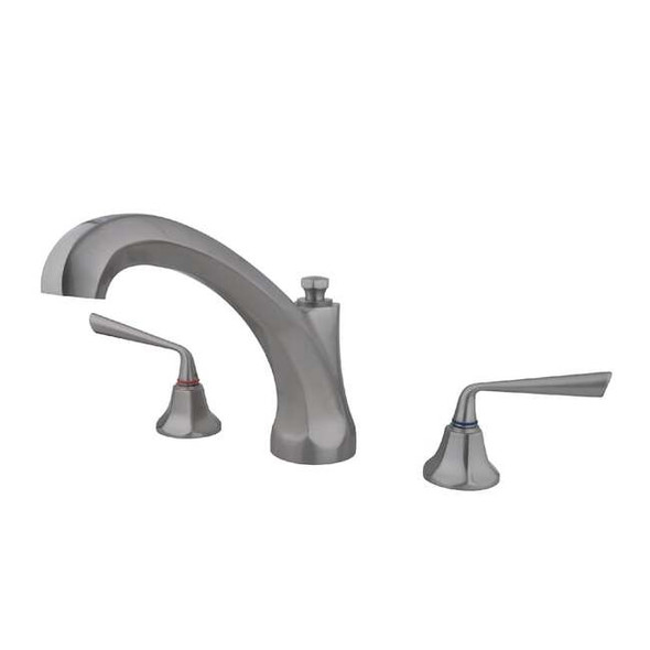 Kingston Brass Roman Tub Faucet, Brushed Nickel, Deck Mount KS4328ZL