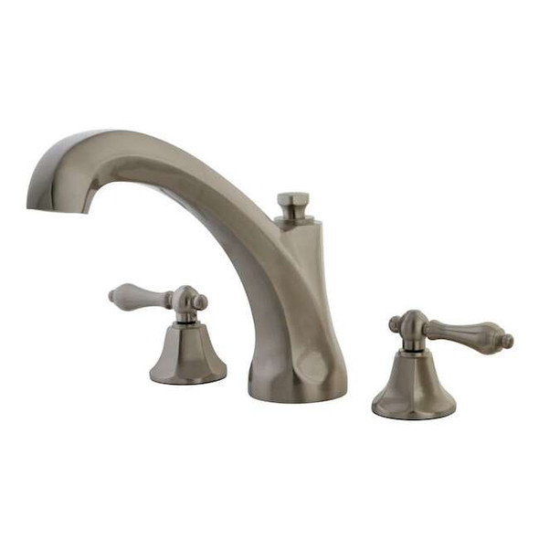Kingston Brass Roman Tub Faucet, Brushed Nickel, Deck Mount KS4328AL