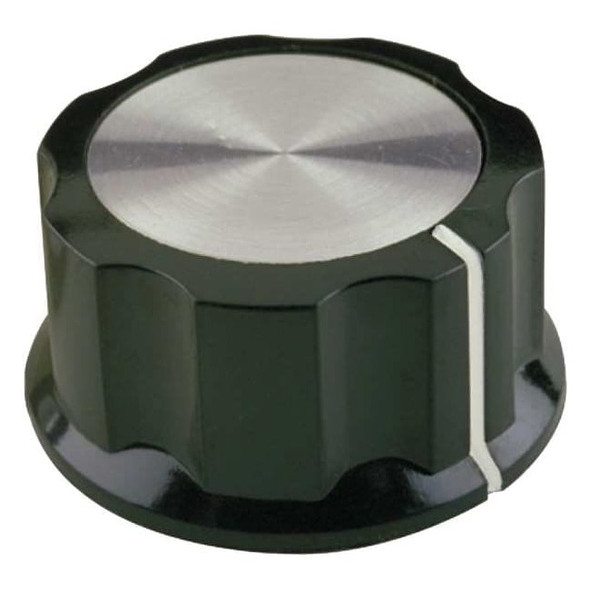 Davies Control Knob, 1/4" Thread Size, Bushing, Brass Type 1110