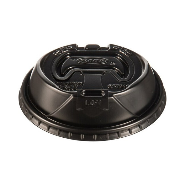 Dart Optima Reclosable Lids for Paper Hot Cups 10-24 oz, Black, PK1000 OPT316B