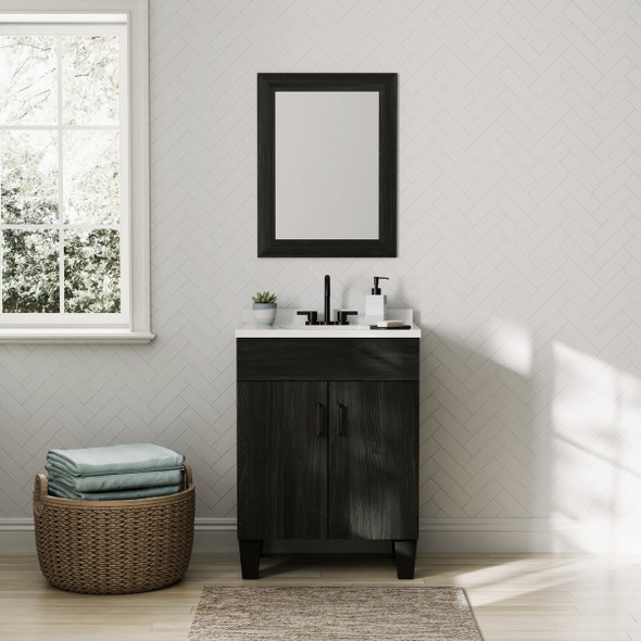 Zenna Home 20 In. x 26 In. Wallowa Pine Framed Wall Mirror M2026WP 285541