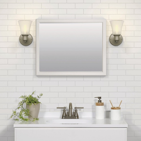 Zenna Home 20 In. x 25 In. White Framed Wall Mirror M2025WW 295592