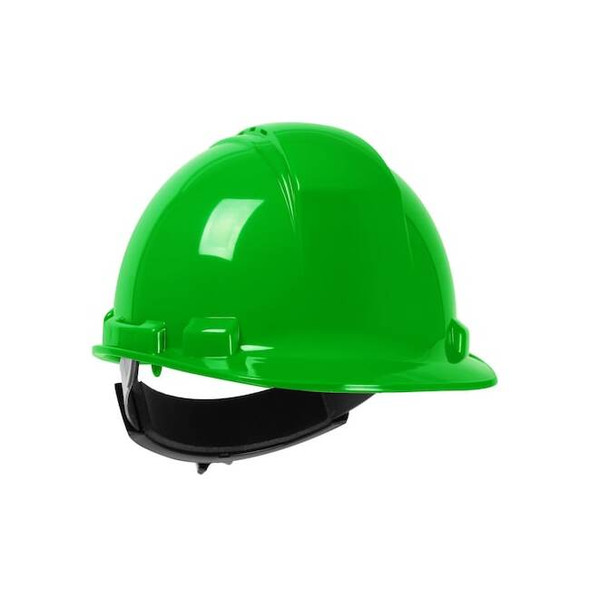 Hard Hat, Dynamic, HDPE, 4 Point Ratchet, Type 1, Class C, Lime