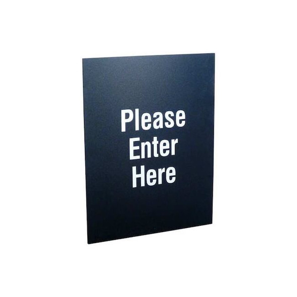 Visiontron 8.5x11 Sign- PLEASE ENTER HERE (DblSide) PS811-01BK