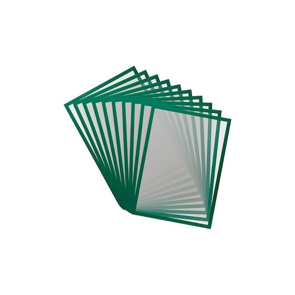Tarifold Sign Holder,Green,PVC,PK10 195245