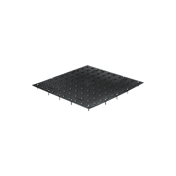 Detectable Warning Tile Polymer Black, 48 in W x 24 in L, 3/16 in Thick