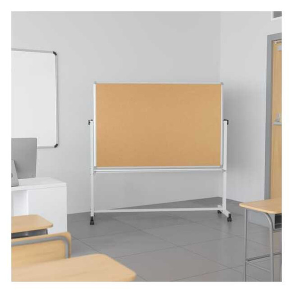 Flash Furniture Cork/Marker Board, 62.5"W x 62.25"H YU-YCI-004-CK-GG