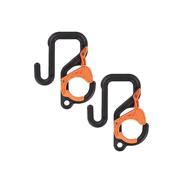 Ergodyne Bucket Hook,Blk/Orng,Plastic,PK2 3178-3IN-2