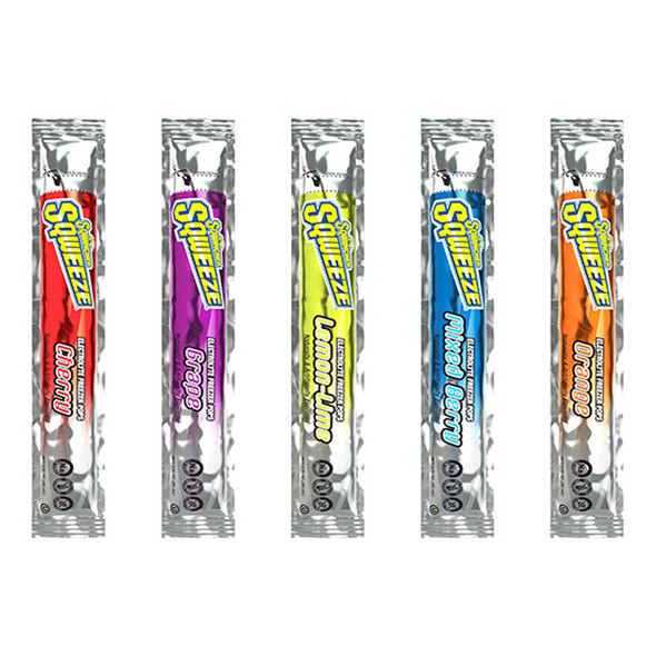 Sqwincher® Sqweeze® Pops, Assorted Flavors, 3 oz Packs/Yield