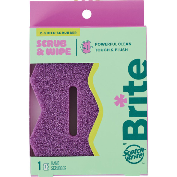 Brite by Scotch-Brite Scrub & Wipe Clean Scrubber, Fuchsia Frenzy BRSW-PI-6 636484